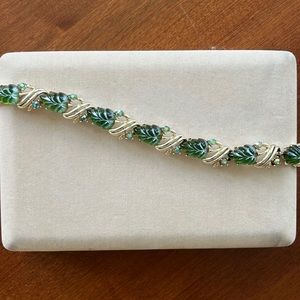 Costume green leaf bracelet